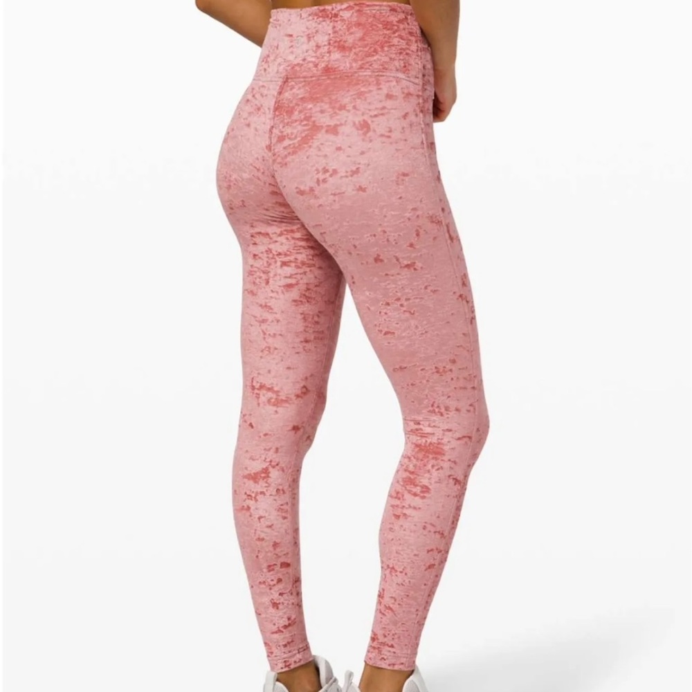 Lululemon rare special edition crushed velvet leggings. Size 4. 28”